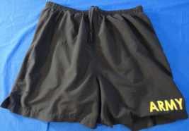 Us Army Pt Physical Fitness Apfu Army Physical Fitness Uniform Black Shorts M - £13.56 GBP
