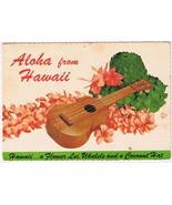 Postcard Aloha From Hawaii Guitar Lei - $2.96