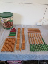 Lincoln Logs 100th Anniversary Tin Toy All Wood Educational Toy America's Toy - $44.60