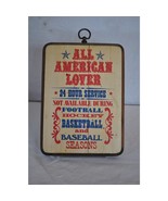 VTG American Publishing Corp - All American Lover Wooden Sign - $659.71 MXN
