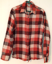 Field &amp; Stream flannel shirt men size L plaid 100% cotton button up chest pocket - £9.71 GBP