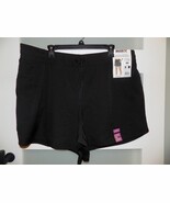 RBX Active Stretch Woven Walk W/Pockets &amp; Side Tulip Hem Black Shorts Si... - $30.40