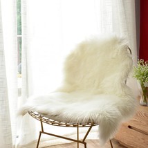 Carvapet Luxury Soft Faux Sheepskin Chair Cover Seat Cushion, 2Ft.X3Ft. White - £30.03 GBP