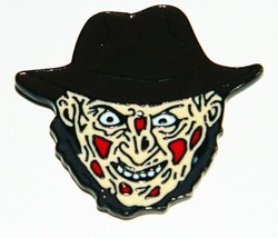 A Nightmare On Elm Street Movies Freddy Face and Hat Metal Enamel Pin NEW UNUSED - £6.11 GBP