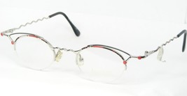 Vintage Advantage 8019 Silver /BLACK /RED Unique Eyeglasses Glasses 44-20-135mm - $47.52