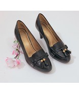 Circa Joan &amp; David Adrianna Black on Black Pumps US 6M #B036 - $273.70 MXN