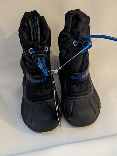 Sorel Winter Snow Boots Insulated Lined Blue Black Toddler 6 1831 SWL NEW Item image 2