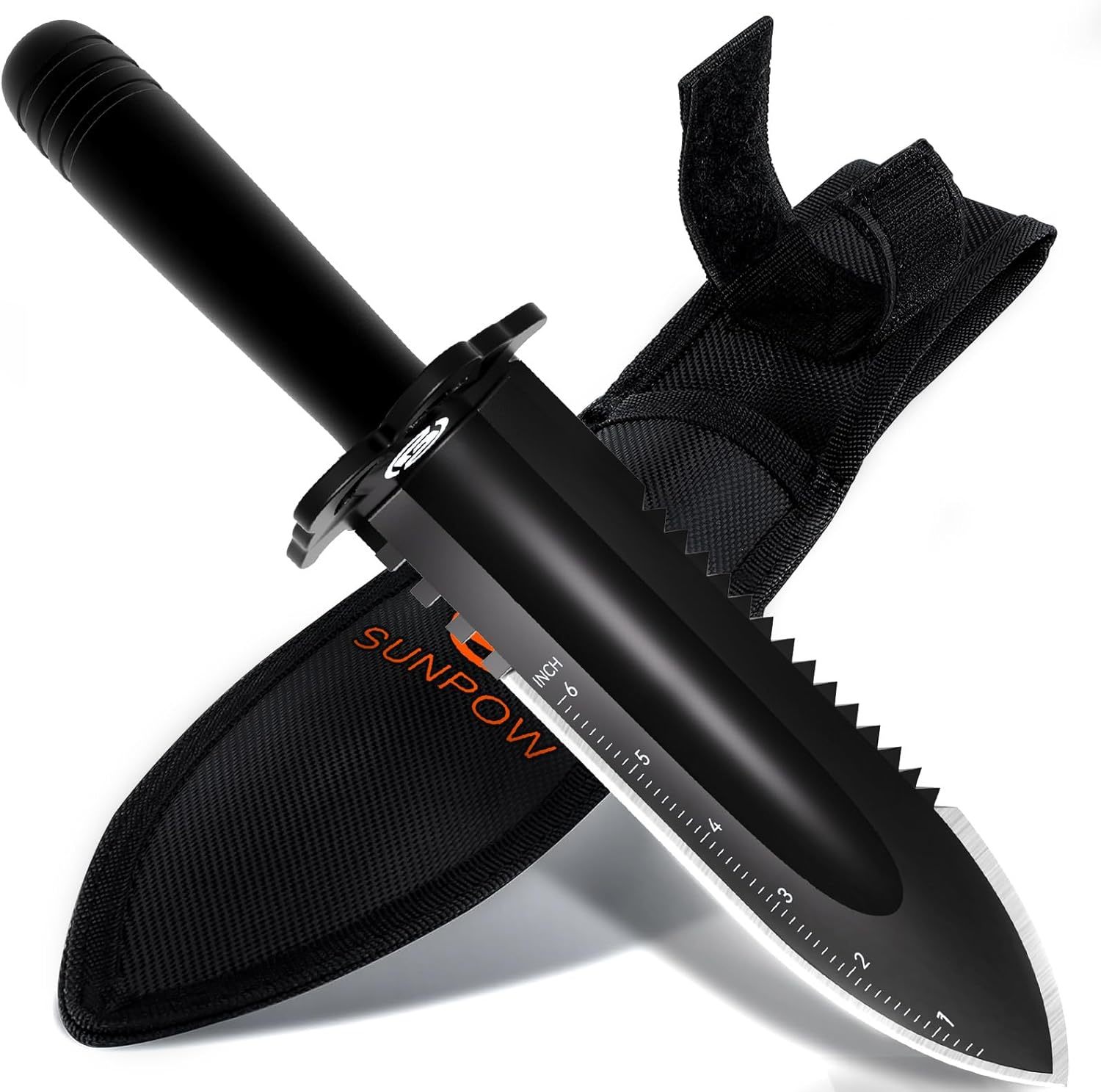 Sunpow Metal Detector Shovel - Heavy Duty Double Serrated Edge Digger Tr... - $36.99