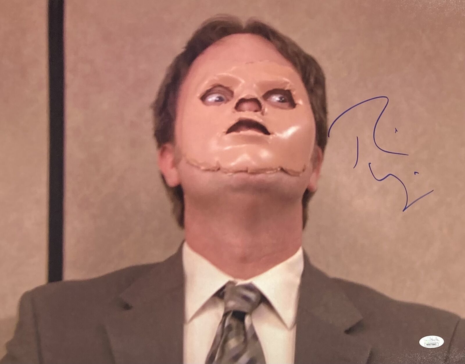 Primary image for Rainn Wilson Signed 16x20 The Office Dwight Schrute CPR Dummy Face Photo JSA