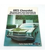 Vintage 1972 Chevrolet Caprice Impala Bel Air Dealers Sales Brochure Mag... - £11.89 GBP