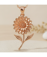 Handmade Zinnia Flower Necklace | 925 Sterling Silver Jewelry | Botanica... - $43.99