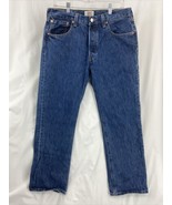 Vintage Levis 501 34x30 Button Fly Straight Men&#39;s Blue Denim Jeans Mexic... - £29.92 GBP
