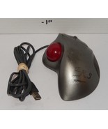 Logitech T-BB18 USB Trackman Wheel Mouse Scroll Red Ball Marble Tested W... - $69.25