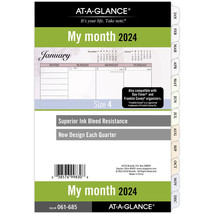 AT-A-GLANCE (061-685) 2024 Monthly Loose-Leaf Planner Refill  Desk Size - $17.81