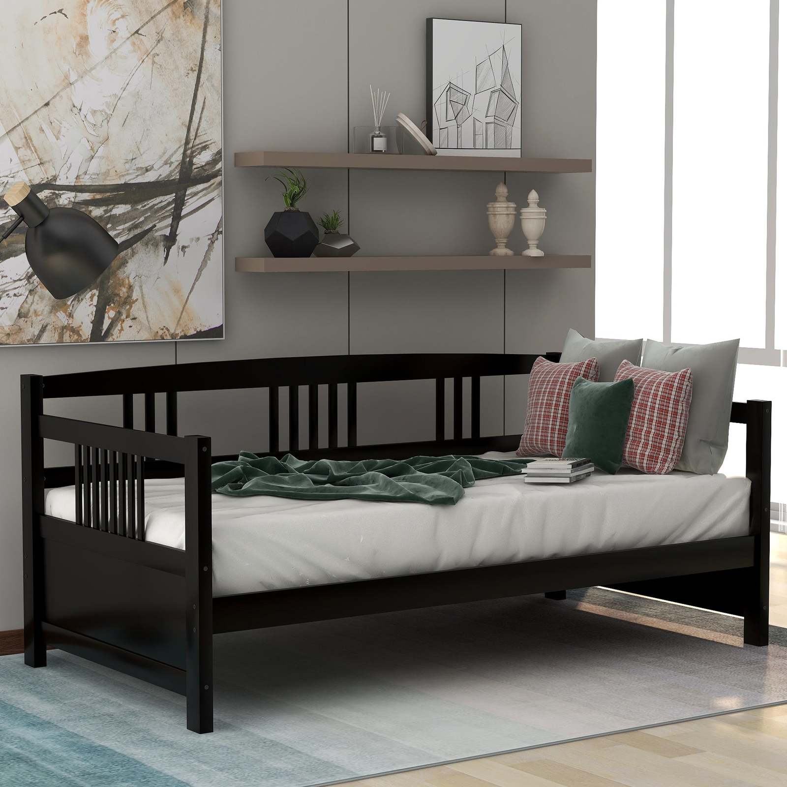 Modern Solid Wood Daybed - Twin Multifunctional, Espresso Finish Item image 6