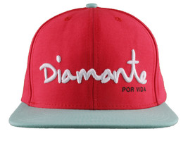 Diamond Supply Co.Rosso Blu Bianco Strass Por Vida Cappellino Baseball Nwt - £15.75 GBP