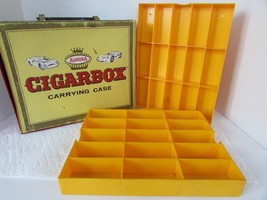 Vtg 1960&#39;s Aurora Slot Car Cigarbox Carrying Case with Trays H3 - £40.84 GBP