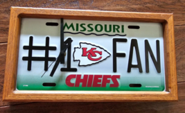 NFL Kansas City Chiefs - #1 Fan Metal License Plate Clock, Works - £15.48 GBP