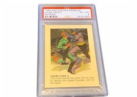 Batman Trading Card 1966 Weeties Rice Krinkles False Face 5 PSA 6 DC comics vtg - £272.50 GBP