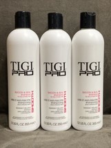 (3) PACK!!! TIGI PRO ( SMOOTH &amp; SEAL ) SHAMPOO FOR DRY OR FRIZZY HAIR 12... - $149.99