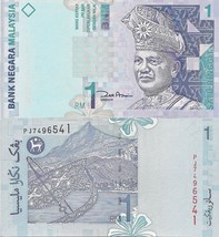 Malaysia P39b, 1 Ringgit, King Tuanku Abdul Rahmanr / seacoast, kite UNC see UV - £0.79 GBP