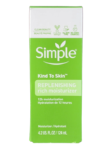 Simple- Kind to Skin Replenishing 12 hour Sensitive Skin Rich Moisturizer 4.2 oz - £7.77 GBP