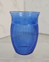 Hazel Atlas Fine Rib Cobalt Blue 3 3/8” Juice Tumbler - €5,25 EUR