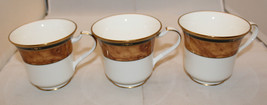Noritake Japan Set of 3 Bone China Cabot Footed Coffee Tea Mug Cups Only 9785 - £40.40 GBP