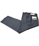 Perry Ellis Portfolio Mens Slim-Fit Flat Front Dress Pants Dusty Blue-32x30 - £25.16 GBP