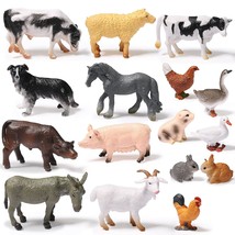 16 Pieces Farm Animal Figures Toys Realistic Jungle Farm Animal Figurines Mini L - £15.13 GBP