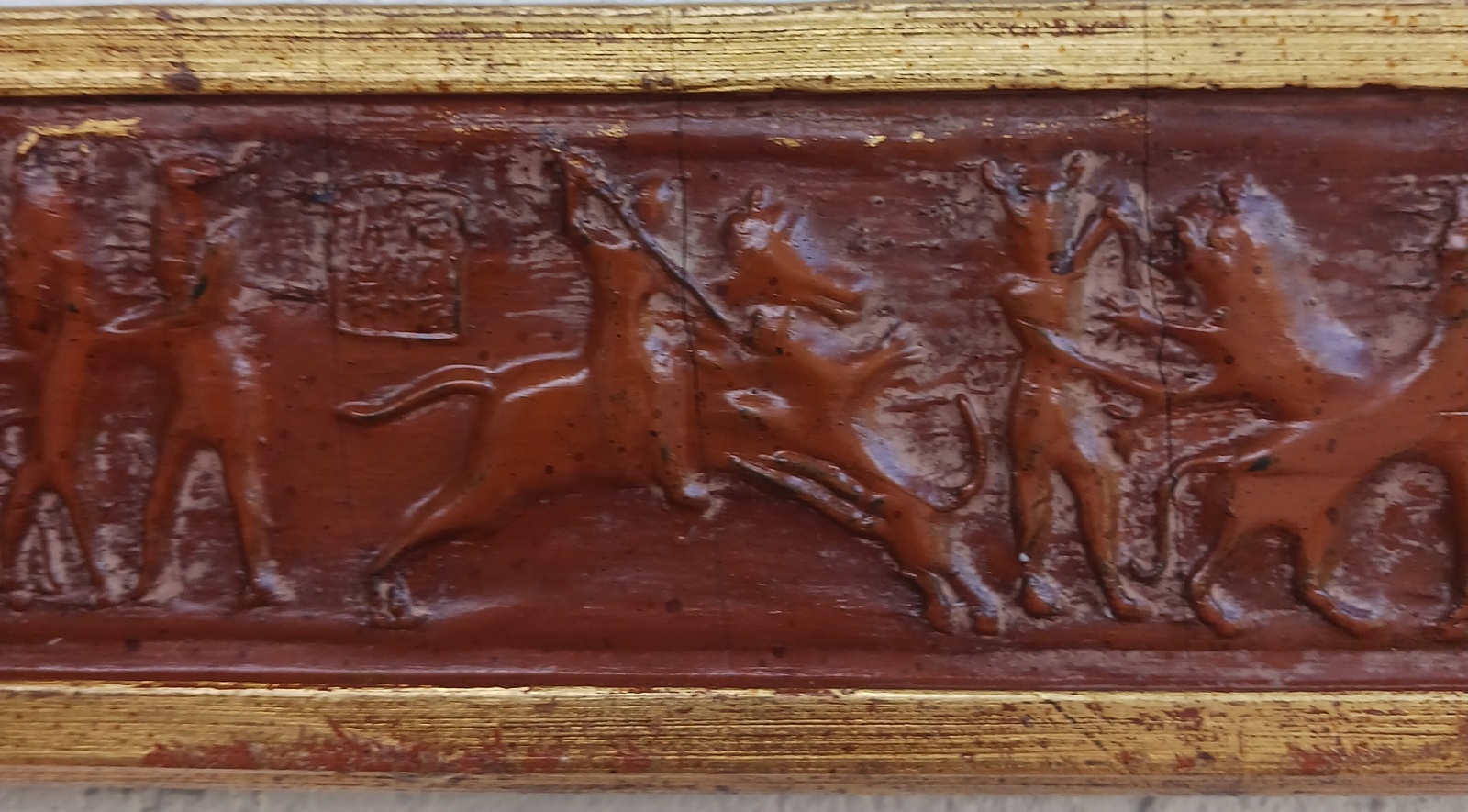 Incredible Babylonian Frieze Picture Frame 36 x 24 Gilgamesh and Enkidu ... - $552.50