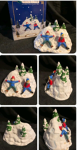 Burberry Village Children Christmas Accessories 4.25x6&quot; Ceramic Kids Snow Angles - $11.30