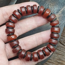 Amazing Antique Carnelian Red Agate 12mm Beads Bracelet BRGT-3 - £114.45 GBP