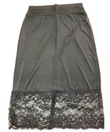 alvon Women&#39;s Black Underskirt Dress Chiffon Ruffle Lace Size L - $17.75 CAD