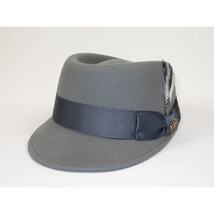 Men's LEGIONNAIRE Codet Cap Wool Felt Hat Telescope Crown LG103 Gray image 3
