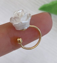 Autumn and winter new compact fairy rose ear bone clip without piercing ... - £15.51 GBP