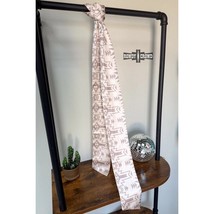 Los Altos Long Aztec Western Southwestern Cowgirl Scarf Cream Taupe - $17.82