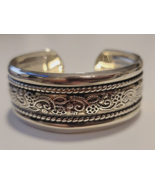 ~ Lia Sophia Textured Silvertone Cuff Bracelet - $23.04 CAD