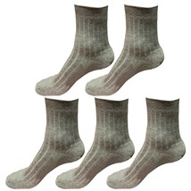 Lot 5 pairs Mens Classic Fashion Cotton Casual Solid Crew Dress Socks Size 6-10 - £9.56 GBP