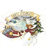 Home For ALL The Holidays Metal Angel Welcome Plaque 13 inches - £19.72 GBP