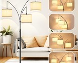 3 Lights Arc Floor Lamps For Living Room,Modern Tall Standing Lamp Hangi... - $118.99