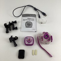VTech Kidizoom Action Camera Photos Videos Manual Purple Mounts Case 2015 - $29.65
