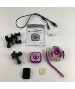 VTech Kidizoom Action Camera Photos Videos Manual Purple Mounts Case 2015 - $40.66 CAD