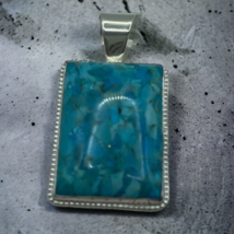 Vintage Sterling Silver Signed 925 DTR Jay King Mine Finds Turquoise Pendant - £97.15 GBP