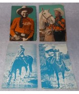 Cowboy Western Movie Star Paper Arcade Cards Lot of 4 Ritter Rogers Autry  - €17,12 EUR