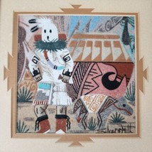 Keith Silversmith Navajo Kachina Dancer Sand Painting Framed Native Indi... - $173.25