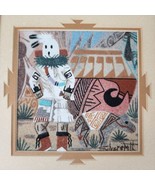 Keith Silversmith Navajo Kachina Dancer Sand Painting Framed Native Indi... - £132.07 GBP