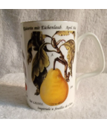 Staffordshire Coffee Teacup Cup Natural History Museum FRUIT THEME Bone ... - £7.86 GBP
