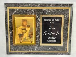 KEN GRIFFEY JR LIGHTNING IN SEATTLE PLAQUE BASEBALL WALL DECOR SPORT MEM... - £23.59 GBP