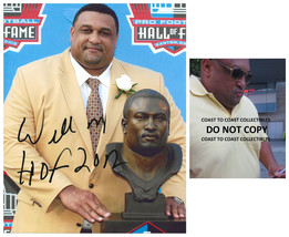 Willie Roaf signed New Orleans Saints football 8x10 photo Proof COA autographed - £59.34 GBP